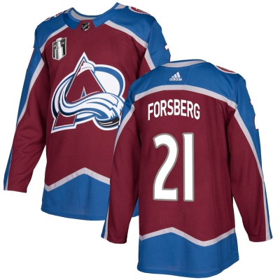 Youth Peter Forsberg Colorado Avalanche Adidas Burgundy Home 2022 Stanley Cup Final Patch Jersey - Authentic