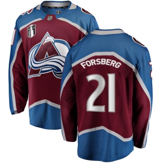 Youth Peter Forsberg Colorado Avalanche Fanatics Branded Maroon Home 2022 Stanley Cup Final Patch Jersey - Breakaway