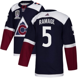 Youth Rob Ramage Colorado Avalanche Adidas Alternate 2022 Stanley Cup Champions Jersey - Authentic Navy