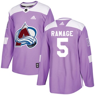 Youth Rob Ramage Colorado Avalanche Adidas Fights Cancer Practice Jersey - Authentic Purple