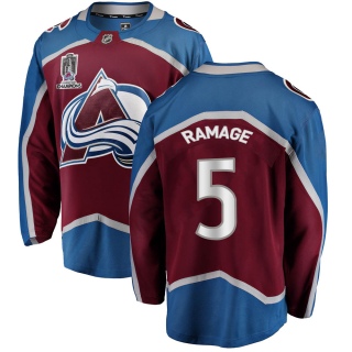Youth Rob Ramage Colorado Avalanche Fanatics Branded Maroon Home 2022 Stanley Cup Champions Jersey - Breakaway