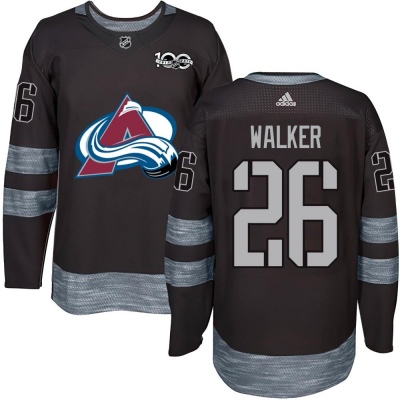 Youth Sean Walker Colorado Avalanche 1917- 100th Anniversary Jersey - Authentic Black