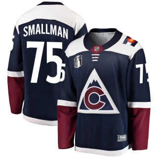 Youth Spencer Smallman Colorado Avalanche Fanatics Branded Alternate 2022 Stanley Cup Final Patch Jersey - Breakaway Navy