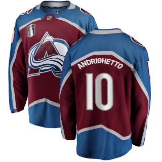 Youth Sven Andrighetto Colorado Avalanche Fanatics Branded Maroon Home 2022 Stanley Cup Final Patch Jersey - Breakaway