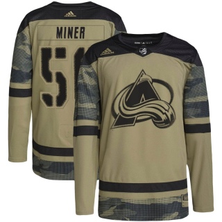 Youth Trent Miner Colorado Avalanche Adidas Military Appreciation Practice Jersey - Authentic Camo