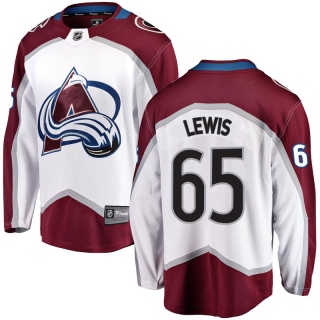 Youth Ty Lewis Colorado Avalanche Fanatics Branded Away Jersey - Breakaway White